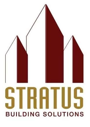 The former Stratus Building Solutions logo: three buildings above the wordmark